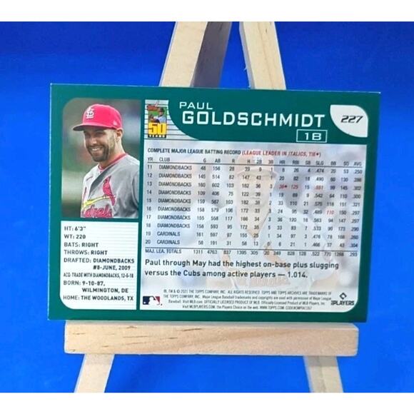 2021 Topps Archives - 2001 Topps Paul Goldschmidt #227 - Picture 4 of 5